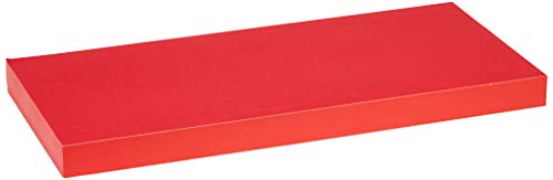 Modul'Home 6RAN791RO Etagère Flottante Panneau/MDF Rouge 50 x 22,8 x 3,4 cm