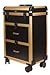 New Vanity Trolley case, vanity case, cosmetic case 51 X 37 X 24 cm (Black/Gold 3 Draw)