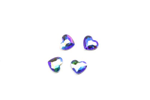 Swarovski Crystals Heart Flat Back Article 2808 - Small Pack-Crystal Ab-6Mm-4