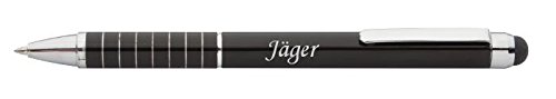 Personalisierte Stift und Touchscreen-Stift mit Aufschrift Jäger (Vorname/Zuname/Spitzname)