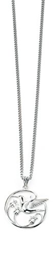 Elements Silver Damen-Anhnger rhodiniert mit Kolibri-Motiv, 46-51 cm Lnge