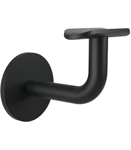 Handlaufhalter Schwarz Runde Auflage Mit Hutmutter