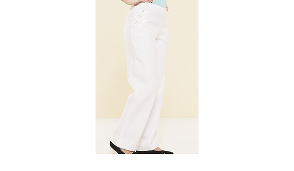 Wide leg Linen Sailor Trousers 