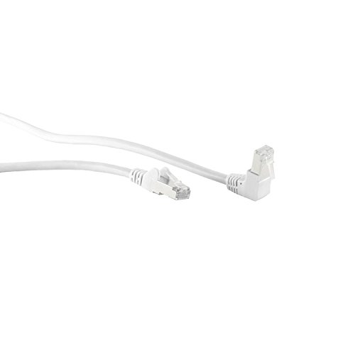 Patchkabel cat 6 S/FTP PIMF Winkel-gerade weiß 2m