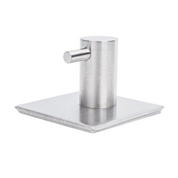 Alicemall Selbstklebend Kleiderhaken Mantel Hut Serviette Wandhaken Bad Küche Edelstahl 1HAKEN (silber) - 6