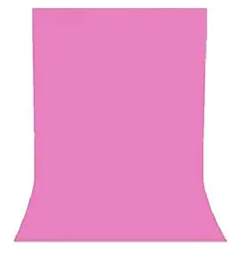 HOJI 8 x 10 ft Pink Screen Backdrop Background for Photography, Polyester Fabric Black Photo Backdrop Curtain Background Screen Collapsible Seamless for Photo Video Studio (Stand NOT Included)