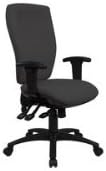 Cappela KF03617 Deluxe Square High Back Posture Chair, Fabric, Black, 51 x 53 x 600 cm
