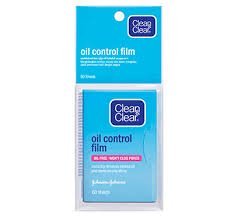 Clean & Clear Oil Control Film Blotting Paper, Oil-absorbing Sheets for Face, 60 Sheets (Pack of 2)