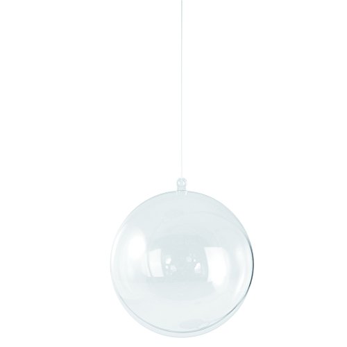 Rayher 3906637 Plastik-Kugel, 2tlg., 8 cm ø, kristall