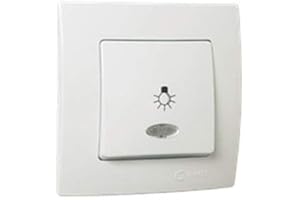 Pulsador luminoso blanco Makel 32001024 con marco incluido