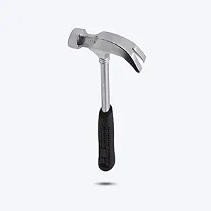 Hillgrove Durable Construction Metalworking Household Rubber Handle Straight Best Claw Hammer Repair Hand Woodworking Tool 10.5 inch Curved Claw Hammer