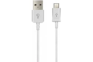 iTechCover® USB-kabel laddningssladd/laddare strömkabel för Garmin BMW Motorrad Navigator V GPS SatNav/Vit/Micro-USB (1 m/3,3 fot)