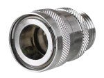 Nito 1/2″ Kupplung mit Innengewinde mit Steckverbinder 1/2″ Außengewinde, verchromtes Edelmessing, zum leichten An-und Abklicken des Duschlauches – Kupplung 1/2 Zoll IG wird an Armatur geschraubt, Stecker mit 1/2 Zoll AG an Duschschlauch - 2
