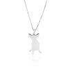 Collana veneziana con pendolo chihuahua in argento