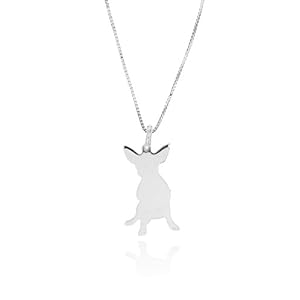 Collana veneziana con pendolo chihuahua in argento