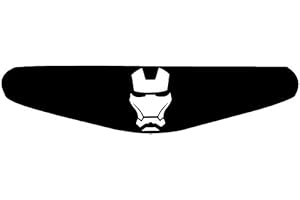 DECUS SHOP Decus-Shop Play Station PS4 Lightbar Sticker Aufkleber Ironman (schwarz)