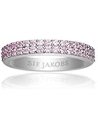 Sif Jakobs Jewellery Mujer Anillo Corte Due con rosa circonitas