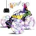 Produktbild UTTORA Ferngesteuertes Auto, Kinderspielzeug für Jungen Mädchen, Dual Modi 360° Drehbarer Stunt Rennwagen LED-Lichter, USB-Kabel, Kontrollierte Schaltermusik ,Geschenk für Jungen Mädchen Farbe