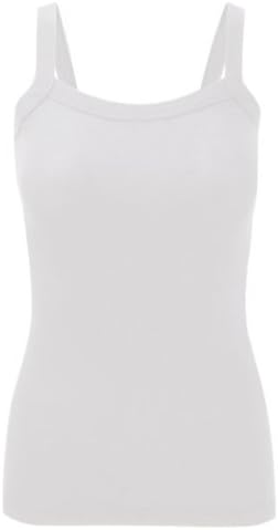 Ladies New Ribbed Strap Vest Top Womens Stretch Sleeveless Cami T Shirt Tee UK 6 8 10 12 14