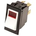 Carling Technologies Ltila51-6S-Wh-Rc-Nbl/12V Illuminated Rocker Switch,Spst,On-None-On,15A