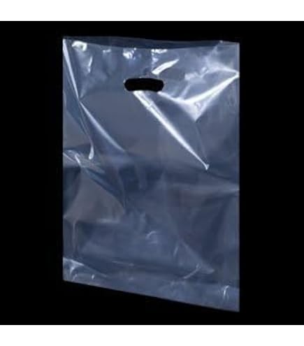 Harrod - Sacchetti di plastica verdi, 38 x 46 cm + 7 cm, con manico applicato, riutilizzabili, ideali per boutique, vestiti, gioielli, regali, vendita al dettaglio e shopping, 50 pezzi