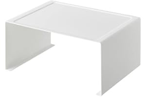 ‎YAMAZAKI Yamazaki 3791 TOWER Stapelbares Küchenregal, weiß, Stahl, Minimalistisches Design, 30,5 x 22 x 14 cm (LxBxH)