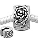 Produktbild Antik Silber Design Rosenblätter Clip Lock Stopper Charm Bead für Pandora Style Armbänder