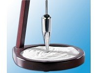 infactory Holz-/Edelstahl-Sandpendel „Kerala“ 39 cm hoch - 5