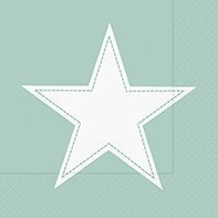 Serviette Paper & Design Motiv : Simply Star light green - Stern hell-grün 20 Servietten pro Packung