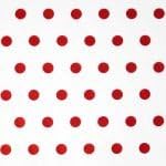 SatinWrap Luxury Tissue Wrapping Paper Red Metallic Hotspots on white 5 Sheets