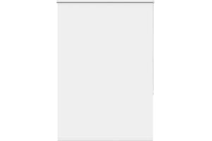 vidaXL Estor Enrollable Opaco Blanco 90x130 cm Tela Ancho 85,7 cm, Estor día y Noche, Estor de Cocina, Estor Opaco Enrollable, Estor Opaco