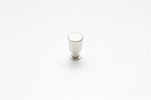 High Quality design furniture knob, cabinet knob, metal in matt nickel, DM 15 mm, H 26 mm
