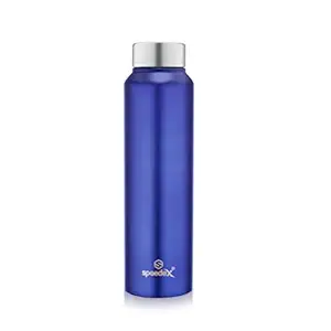 Speedex 1000Ml Single Walled Blue Stainless Steel Fridge Water Bottle Office Sports Camping School Kids Men Girls Women Travelling Gym Yoga Leak Proof Matte Finish Unbreakable Water Bottles(1 Pack)