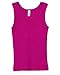Girls 1x1 Rib Tank Top, Color: Berry, Size: Large (US)