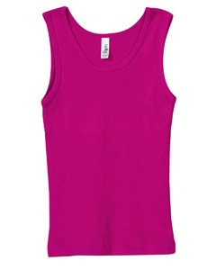 Girls 1x1 Rib Tank Top, Color: Berry, Size: Large (US)