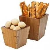 Food Presentation - Woodware - Set of Acacia Riser Display Bowls