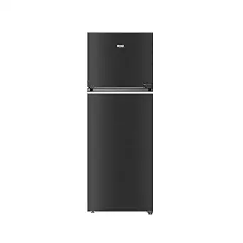 Haier 345 L 3 Star Triple Inverter Frost Free Double Door Refrigerator Convertible (HEF-35TKS, Black Brushline)