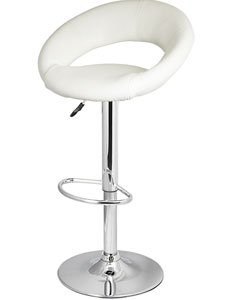 DF Sales Lamboro Sorrento Kitchen Bar Stool, White