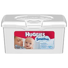 Huggies Baby Wipes, Tub, Sensitive 64 ea