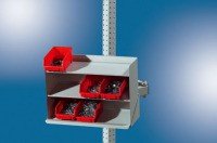 Preisvergleich Produktbild Manuflex Sichtbox. Regalhalter m.Einfachg.RAL7035