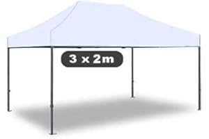GRECOSHOP Gazebo pieghevole a fisarmonica impermeabile 3x2m - Mod. Mini-Ignys ***** Disponibile Bianco o Verde ***** (Cod. 5803/5802)