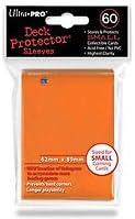 Ultra Pro - Small Trading Card Deck Protectors - Card Sleeves - Yugioh Size 60 sleeves per pack (ORANGE)