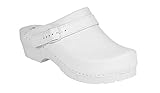 Beliebt, belastbar & bequem AWC Damen Clog Classic Line Weiß mit Absatz Gr. 38