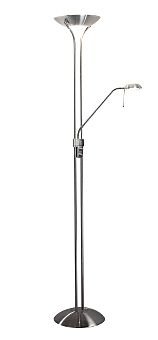 Dar MON4946 Montana Floor Lamp Satin Chrome