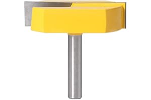 Fafeicy Fresa para carpintería, cepillado de superficie inferior de broca de enrutador de 8x57 mm, con caja de plástico, para limpiar, ranurar y cepillar el fondo de la mesa de madera