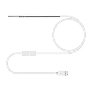 Qawachh Ear Otoscope Endoscope Inspection Camera with 6 Adjustable LED Lights Magnifier Visual Ear Cleaning Tool (Small)