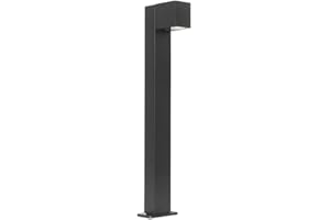 Qazqa - Outdoor Pole I Bollard I Post Industriële staande buitenlamp zwart 65 cm IP44 - Baleno Garden- - Modern - Suitable for LED GU10 | 1 Light - Aluminium Bollard Light - Suitable for
