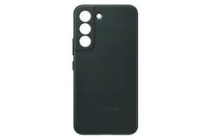 Samsung Galaxy S22 Leather Cover, Protective Phone Case, Camera Lens Protection, Shockproof, Premium, Elegant, Slim Design, US Version, Green, (EF-VS901LGEGUS)