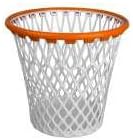 PUSHER Jordan Basketball Basket Bin, White, 31 x 31 x 32 cm