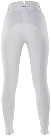 Caldene Competition Women's Hartpury High Waist Full Seat Regular Breeches - White, 28-Inch